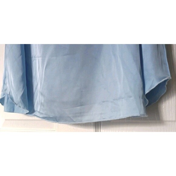 Ekouaer Satin Slip Dress Sz Small Blue Pleated Nightgown Loose Ok Oversized New - Picture 7 of 7